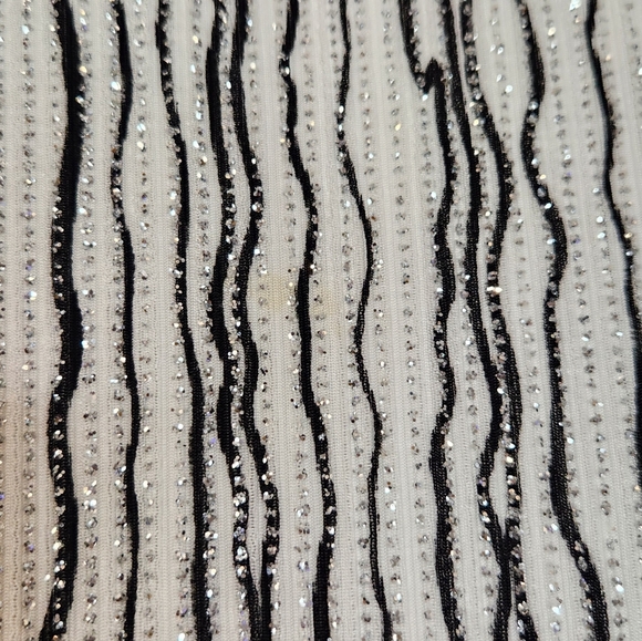 Alex Evenings Petite Jacket Black White Zip Front  XLP - Picture 11 of 11